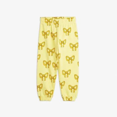 Bow Aop Yellow sweatpants - Mini Rodini