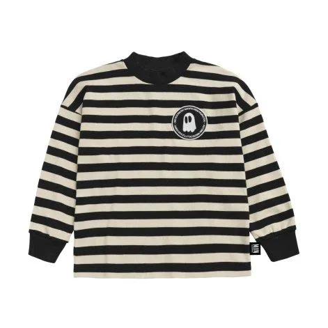 Sweatshirt Striped Phantom Black White - Little Man Happy