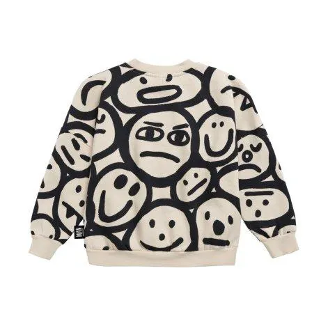 Sweatshirt Silly Faces Off White - Little Man Happy