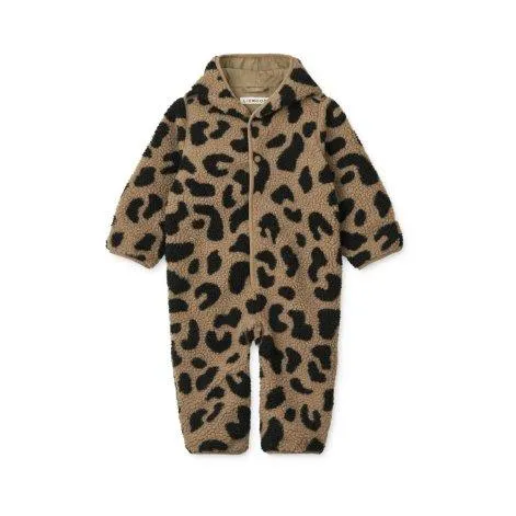 Baby fleece one-piece Mega leo Oat mix - LIEWOOD