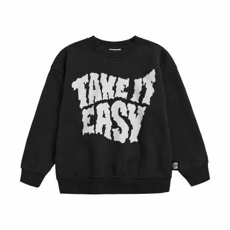 Sweat-shirt Take it Easy Black - Little Man Happy