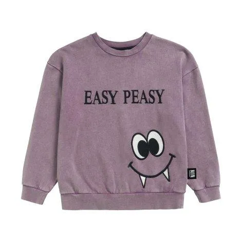 Sweat-shirt Easy Peasy Purple Acid Wash - Little Man Happy