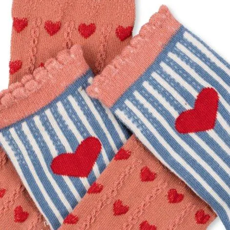 Socken 2er Set Heart Mix - Konges Sløjd