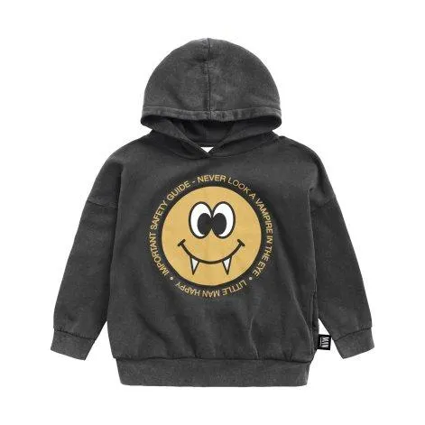 Hoodie Dracu Smile Grey Vintage Dye - Little Man Happy