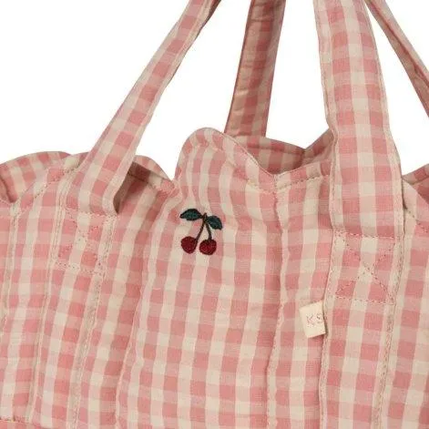 Sacs de transport pour poupées Powder Pink Check - Konges Sløjd