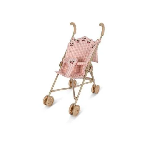 Doll buggy Powder Pink Check - Konges Sløjd