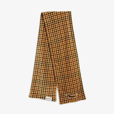 Schal Dog Houndstooth Aop Beige - Mini Rodini