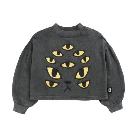 Sweat-shirt Cat Vision Puff Brown - Little Man Happy