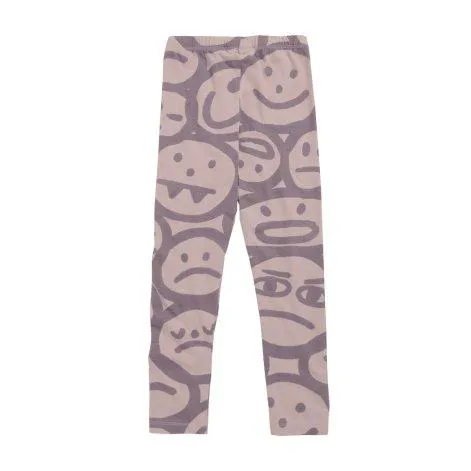 Leggings Silly Faces Lilac - Little Man Happy