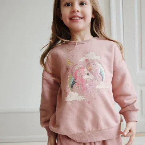 Sweatshirt Lou Glitter Mahogany Rose - Konges Sløjd