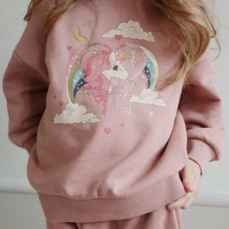 Lou Glitter Mahogany Rose sweatshirt - Konges Sløjd