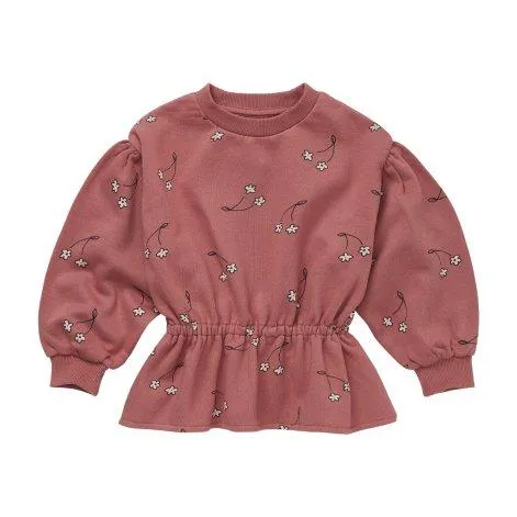 Sweatshirt Peplum Cherry Flower Mauve - Sproet & Sprout