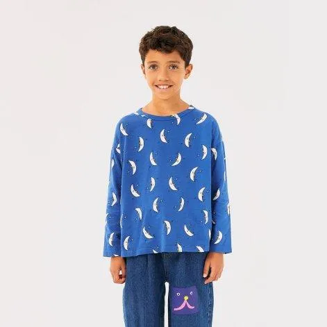 Beneath The Moon Blue long sleeve shirt - Bobo Choses