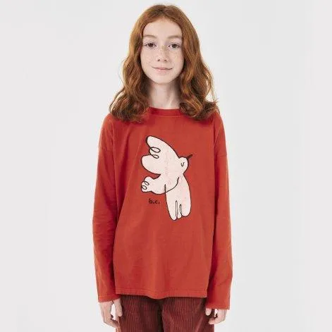 T-shirt à manches longues Freedom Bird Red - Bobo Choses