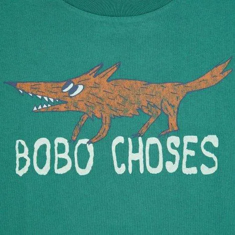 Langarmshirt The Clever Fox Dark Green - Bobo Choses