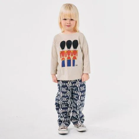 Little Tin Soldiers Light Brown long sleeve shirt - Bobo Choses