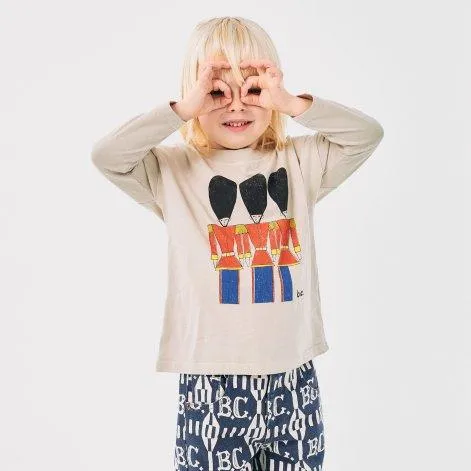 Little Tin Soldiers Light Brown long sleeve shirt - Bobo Choses