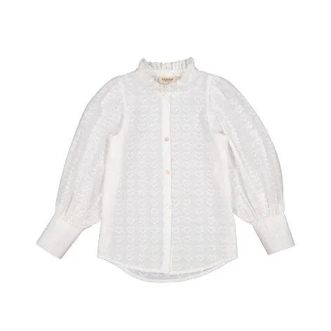 Blouse Dobby Hearts White - MarMar Copenhagen