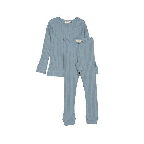 Pyjama Modal Pointelle Rib Blue Dove - MarMar Copenhagen