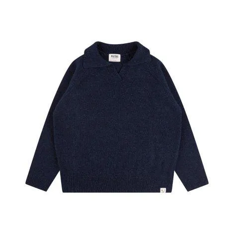 Pullover Collared Navy - MATONA