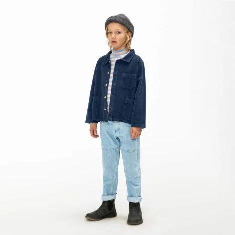 Jacket Boxy Corduroy Anchor Blue - MATONA