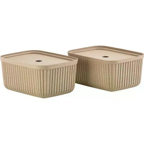 Storage box Pulp M 2 pieces, beige - Zone Denmark