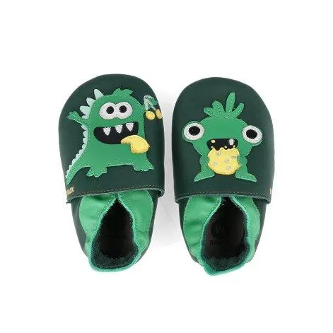 Bobux Messy Monster Soft Sole olive - Bobux