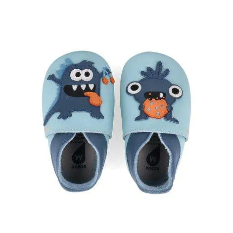 Bobux Messy Monster Soft Sole celestial blue - Bobux