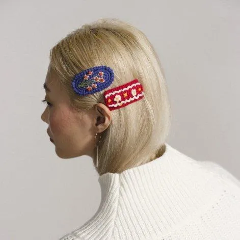 Hair clip Polly Crochet - Red Multi - Hansel From Basel