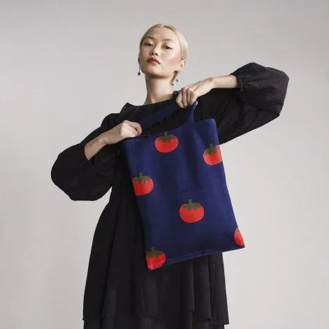 Handtasche All Over Tomato - Navy - Hansel From Basel