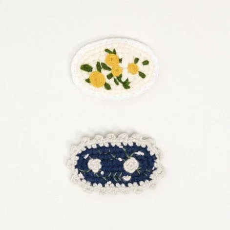 Hair clips Polly Crochet - Yellow Multi - Hansel From Basel