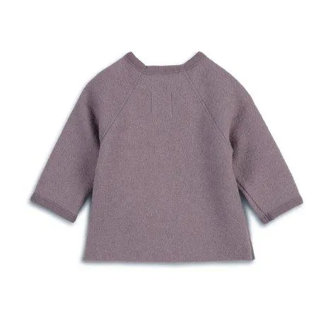 Veste en laine foulée à nouer mauve - Halfen