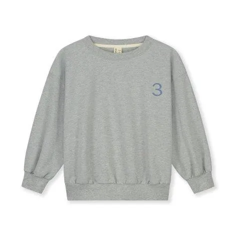 Birthday Sweatshirt 3 Grey Melange Blue Moon - Gray Label