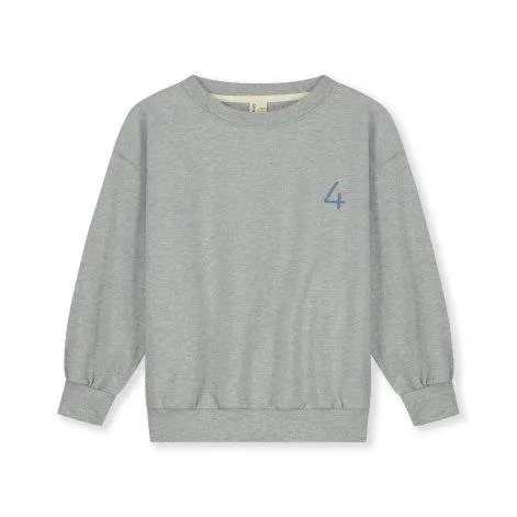 Birthday Sweatshirt 4 Grey Melange Blue Moon - Gray Label