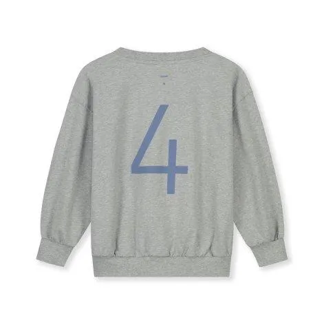 Birthday Sweatshirt 4 Grey Melange Blue Moon - Gray Label