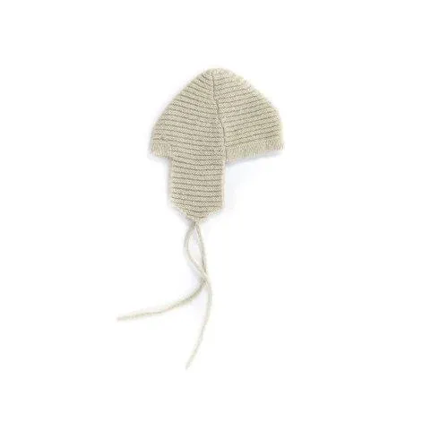 Bébé structure bonnet tricoté alpaga beige - Halfen