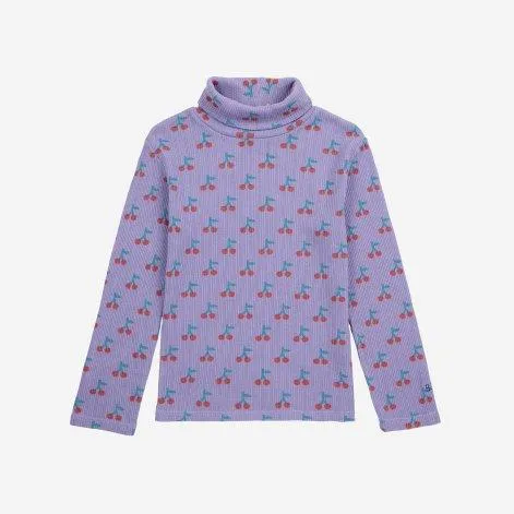 Cherry All Over Lavender long sleeve shirt - Bobo Choses