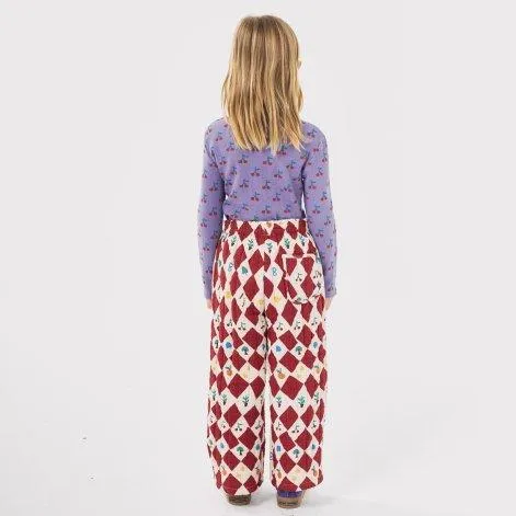 Cherry All Over Lavender long sleeve shirt - Bobo Choses