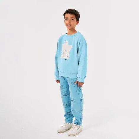 Sweatshirt Funny Ghost Light Blue - Bobo Choses