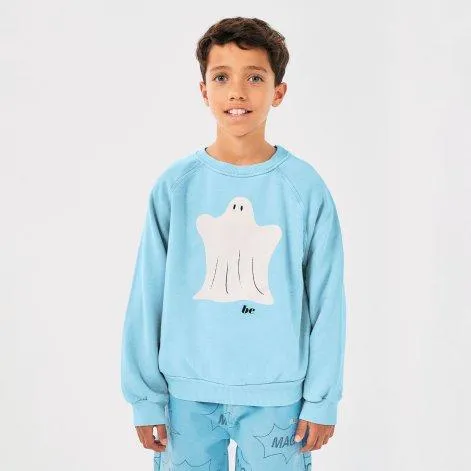 Sweatshirt Funny Ghost Light Blue - Bobo Choses