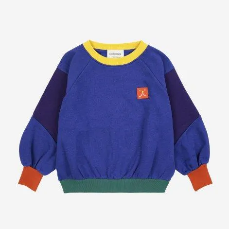 Sweat-shirt Funny Face patch Blue - Bobo Choses