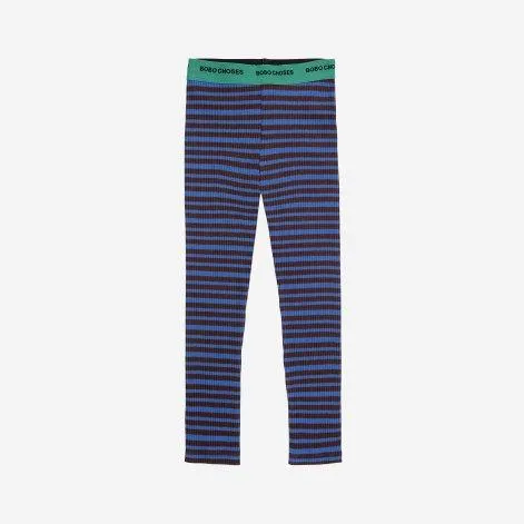 Leggings Ribbed stripes Dark Brown - Bobo Choses