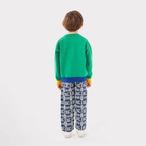 Strickpullover Hungry Squirrel Green - Bobo Choses