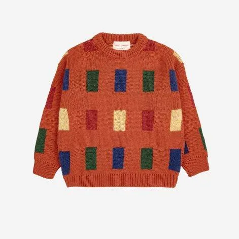 Knitted sweater Color Game all over Red - Bobo Choses