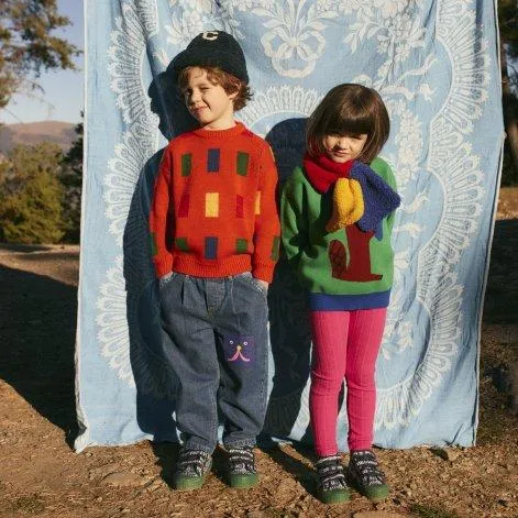 Pull en tricot Color Game all over Red - Bobo Choses