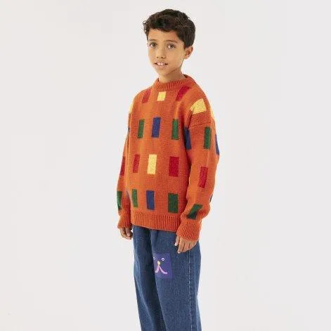 Strickpullover Color Game all over Red - Bobo Choses