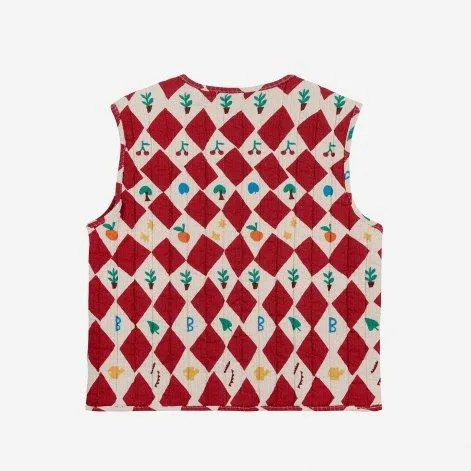 Gilet Harlequin All Over Red - Bobo Choses