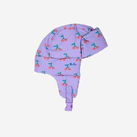 Baby cap Chapka Cherry all over Purple - Bobo Choses