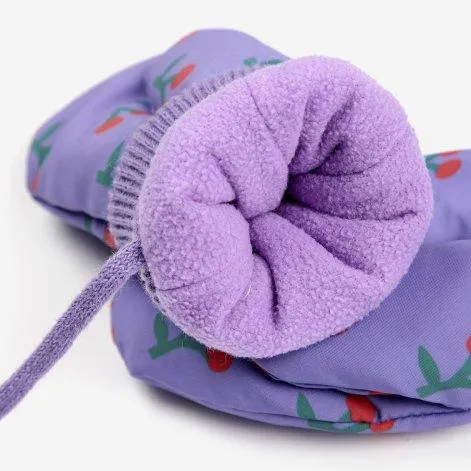 Baby mittens Cherry all over Purple - Bobo Choses