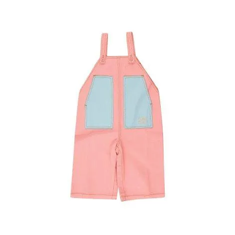 Baby dungarees Color Blocked Peach - tinycottons